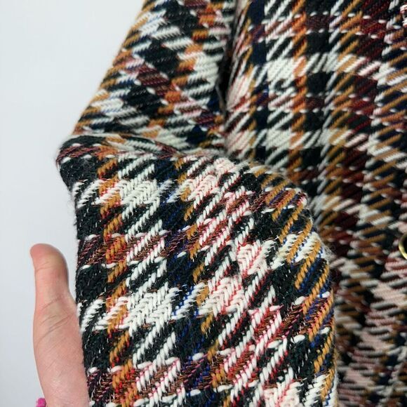CAbi Women’s Regancy Wool Blend Multicolored Plaid Single Button Closure Coat - Picture 11 of 16